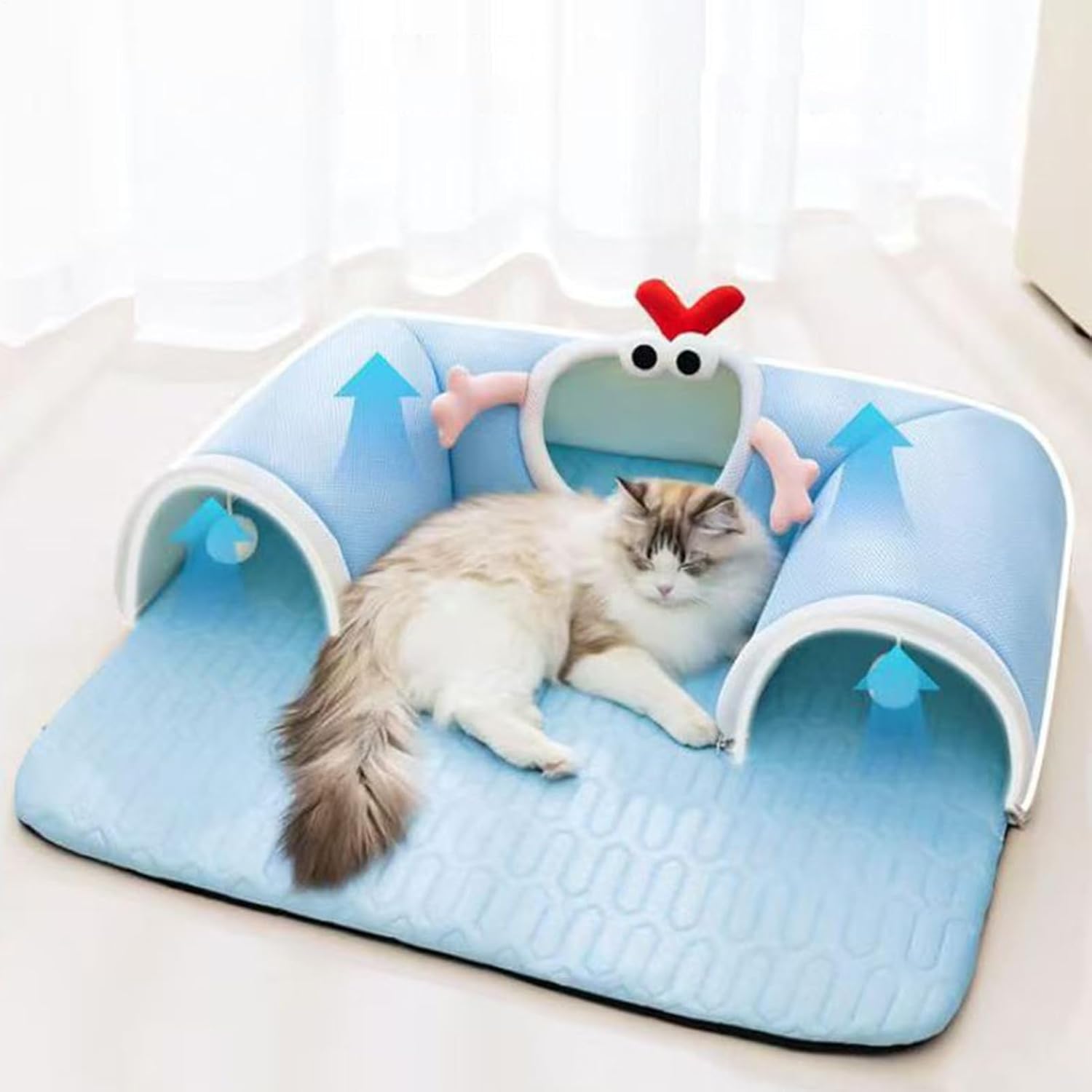 Tunnel for Cats | Large Cat Nest Bed Play Tunnel,Pet Supplies Cushion Sleeping Mat for Small Animal Puppy Bunny Kitten Enrichment Boredom Apartment Home Winter Summer