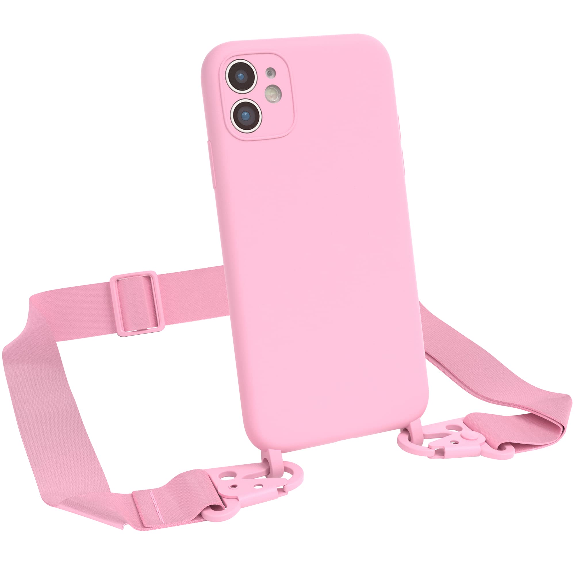 Custodia EAZY CASE Per IPhone 11 Pro Max Con Cordino Da Collo - Silicone Bianco Con Tracolla Regolabile - 3