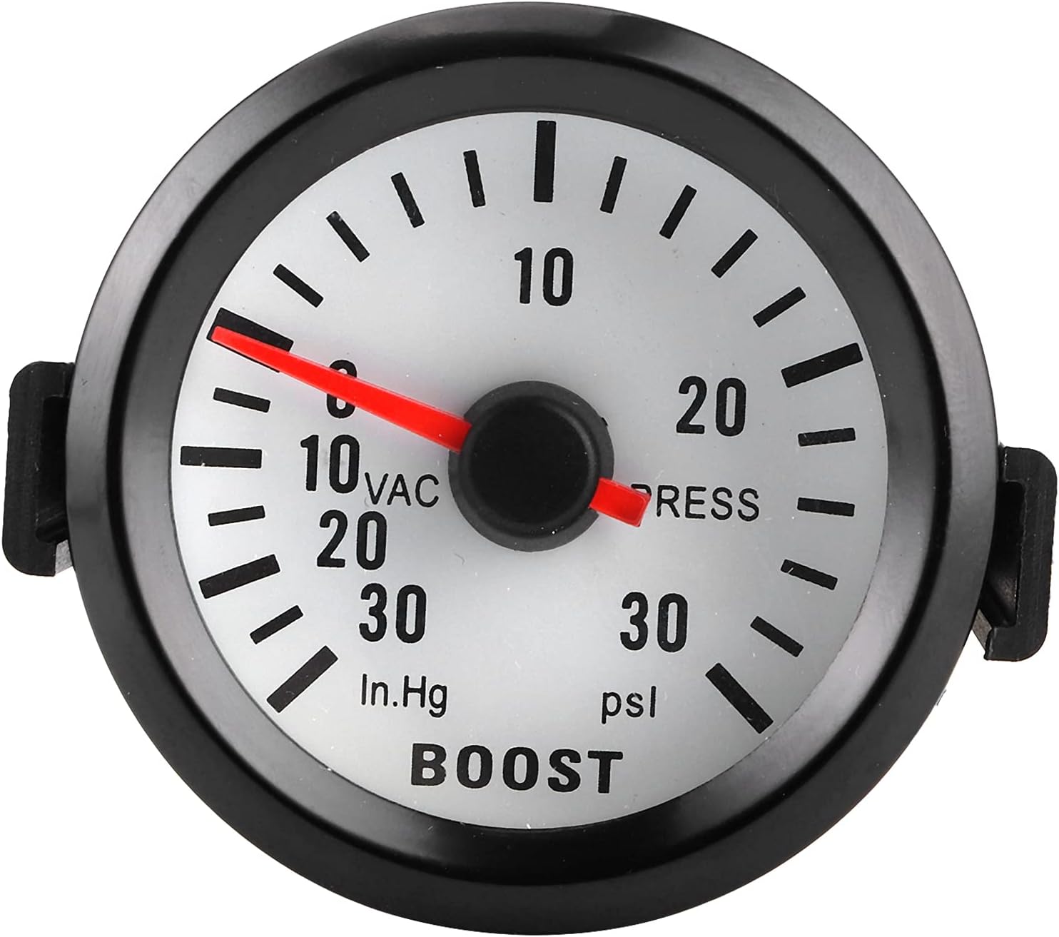 Tbest Supercharger Boost Gauge Kit, Universal Boost Pointer Gauge Vacuum Pressure Meter 0-30Psi 12V Blue Led Dial 52Mm Dia for Cars Motors