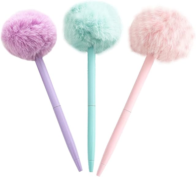 IXIGER Ballpoint Pen, Pens Cute Ballpoint Pen Set,1.0mm Medium Point Black,For Office School,Accessory Stationery,Cute Pens For Girls,Kids Girls Coworkers Gift Pink(Pink,Blue,Purple)