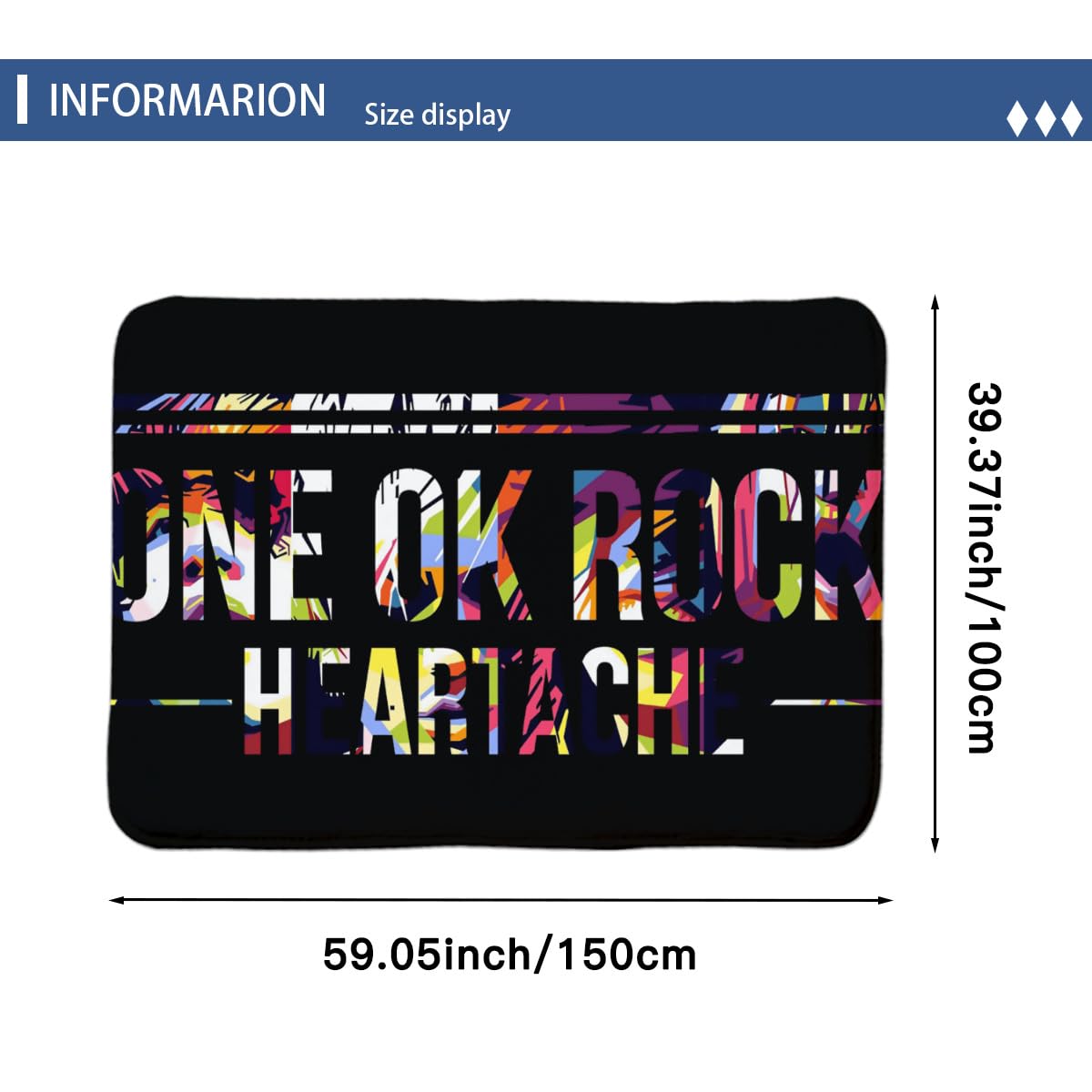 Amazon｜カーペット ワンオクロック ONE OK ROCK ラグマット