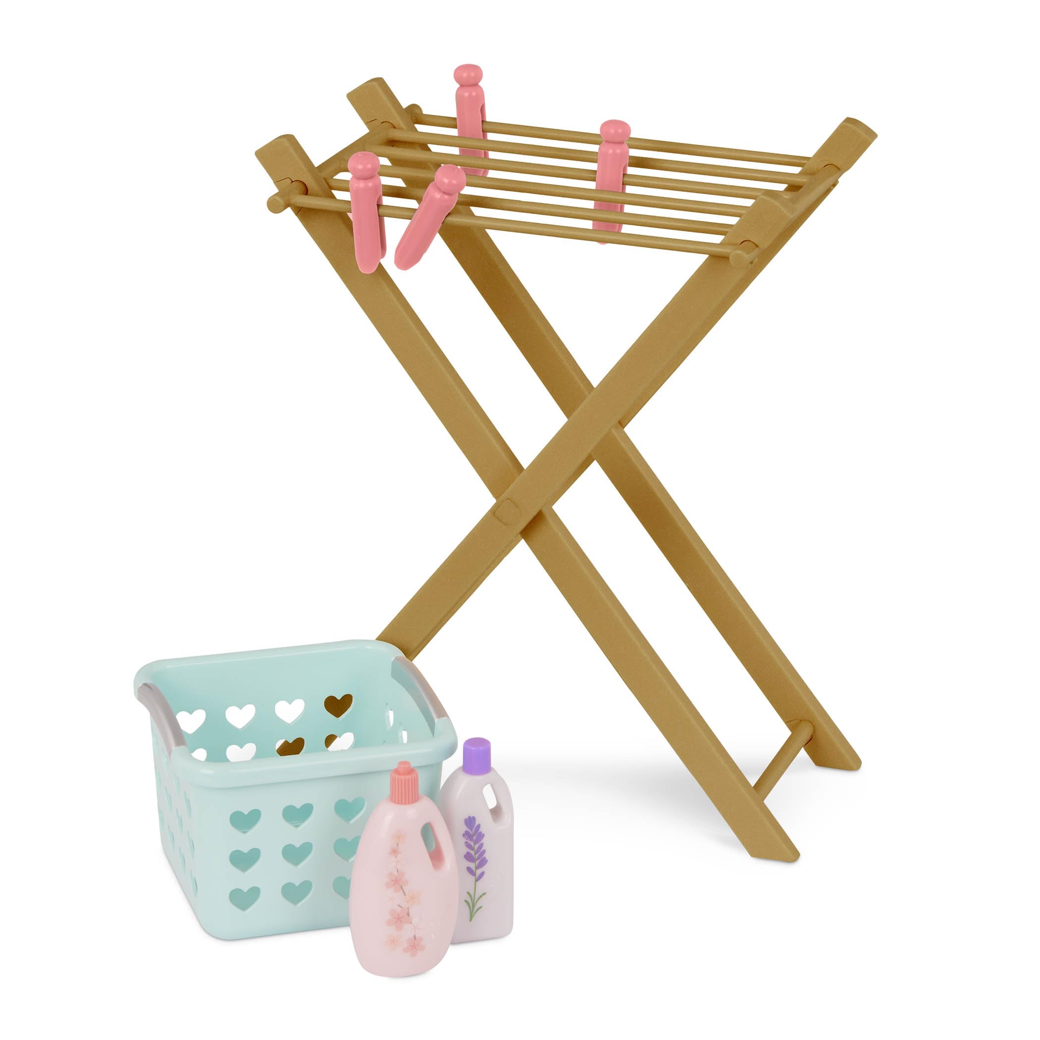 Our Generation - Día de la colada - Lavadora de muñecas - Soporte de secado, plancha y set de limpieza - Accesorios para casas de muñecas de 46 cm - Juguete para niños a partir de 3 años