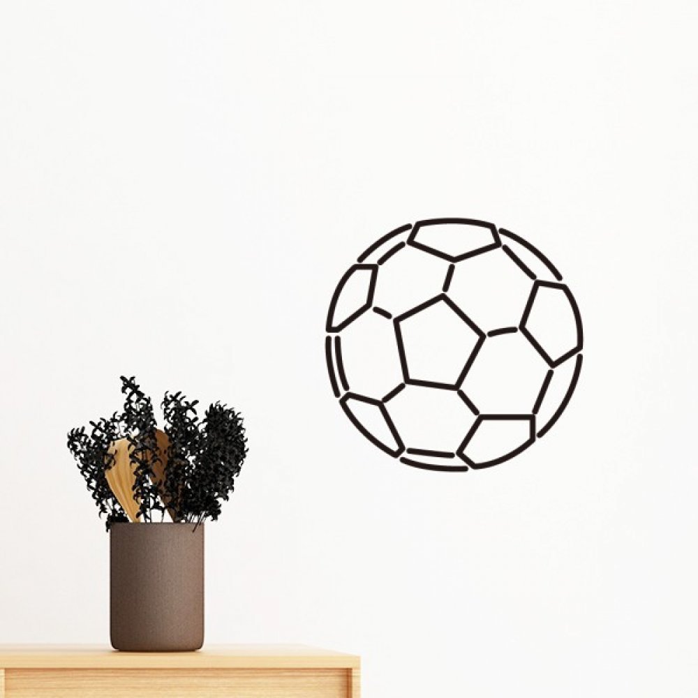 Sticker mural football pour chambre enfant et salon déco sportive 100cm