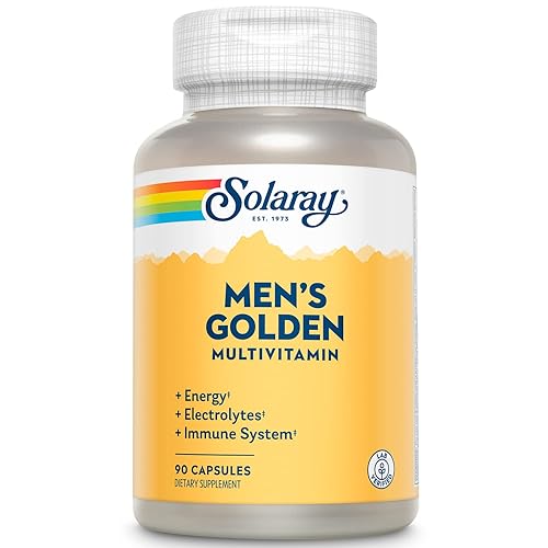 SOLARAY Cápsulas multivitamínicas doradas para hombre | 90 unidades
