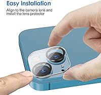 Vista 4 de JETech Camera Lens Protector for iPhone 13 6.1-Inch and iPhone 13 mini 5.4-Inch, 9H Tempered Glass, HD Clear, Anti-Scratch, Case Friendly, Does Not