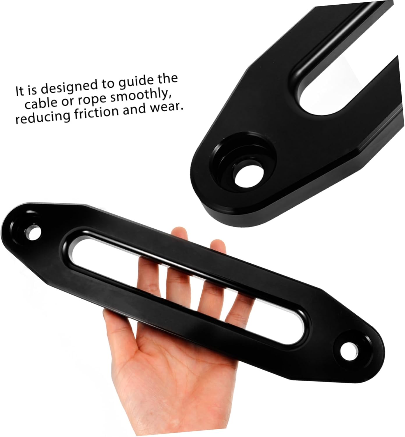 Winch Fairlead Aluminum Rope Guide High Strength Hawse Fairlead for ATV Utvs Trucks Reduces Friction and Wear Easy Installation for Winching