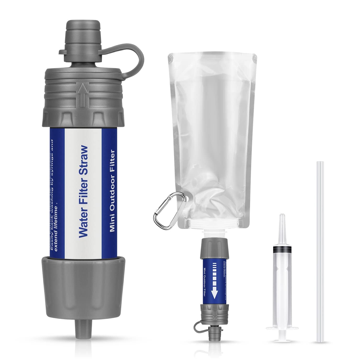 Filtre à Eau Portable 0.01 Micron - 5000L Capacité Pour Camping, Randonnée Et Survival En Milieu Sauvage