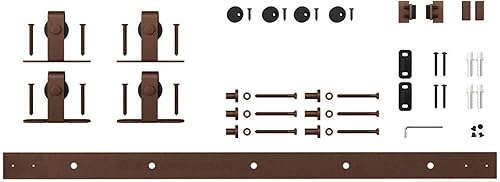 Architectural Products - Mini kit de accesorios para puerta de granero de 48 pulgadas para puertas de armario dobles, diseño de montaje superior en