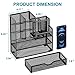 Marbrasse Mesh Pen Holder for Desk, Multi-Functional Pencil Organizer with Drawer, Desk Organizers and Accessories for Office Art Supplies (Black)