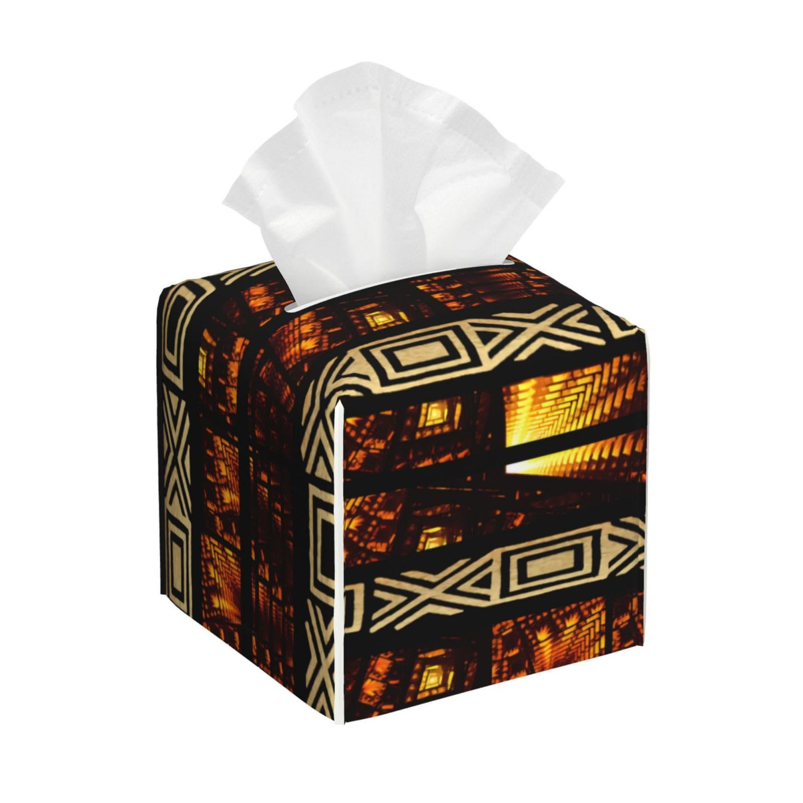 African Tribal Tissue Box Cover, Fashionable Decorative Storage Box, Suitable for Most Places