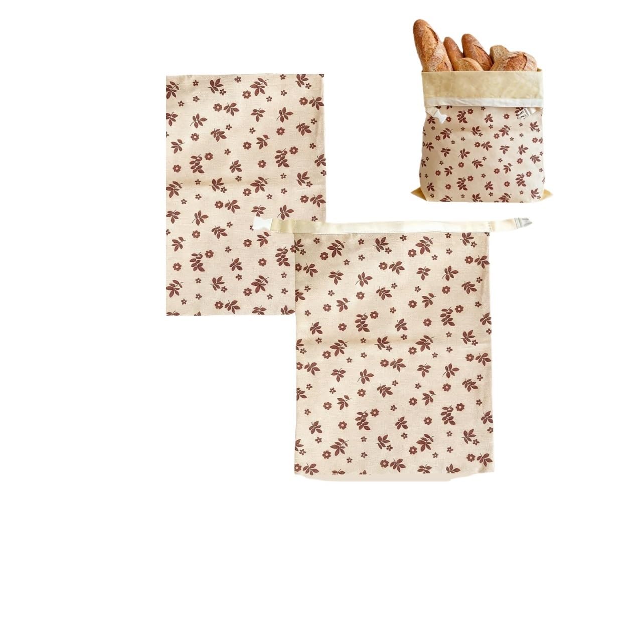 Brotbeutel aus Leinen Leinen Brotbeutel Bienenwachs Doppelfutter Teig Organizer