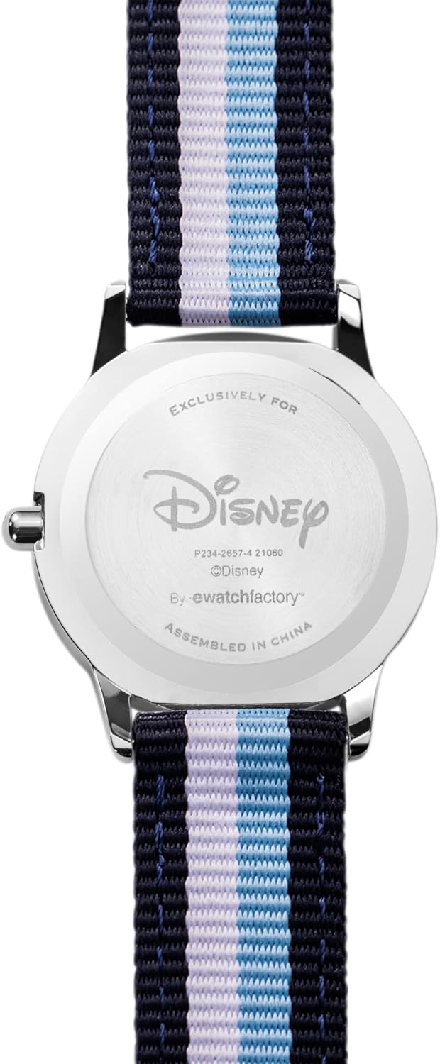 Disney Mickey Mouse Kids' Stainless Steel Time Teacher Analog Nylon Strap Watch(Plain CASE)
