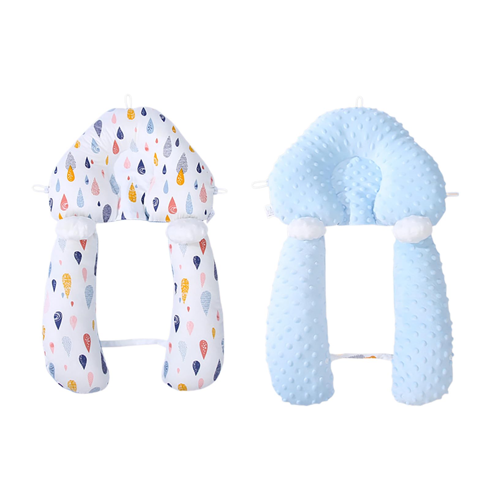 Baby Support Pillow Car Seat Belt Head Neck Support Cushion Soft H-Shaped Headrest Sleeping Pillow Adjustable Car Seat Strap Cover Pad Head Neck Relief Ergonomic Design