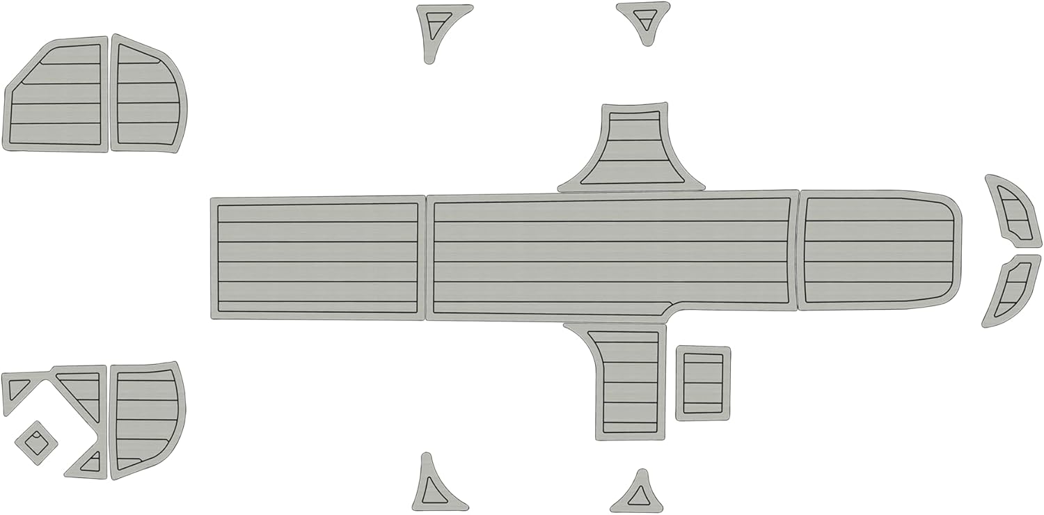 2017-2023 Bayliner Element E18 Cockpit & Swim Platform 1/4” 6mm eva Faux Teak Deck Surfing Boat Fishing Boat Motorcycle Hurts crapet Non-Slip mat Marine Floor