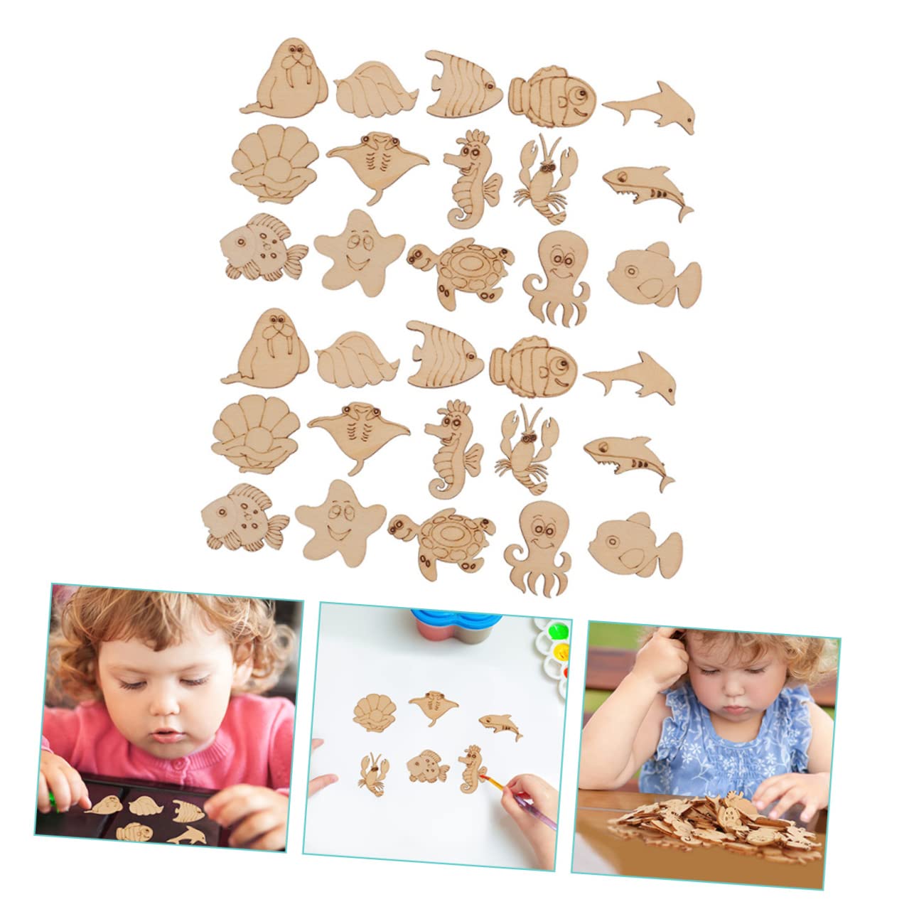 800stücke Holzscheiben Unvollendete Holztiere Für Bastelprojekte Für Dekoration Malen Und Handwerk Mit Familie Und Freunden