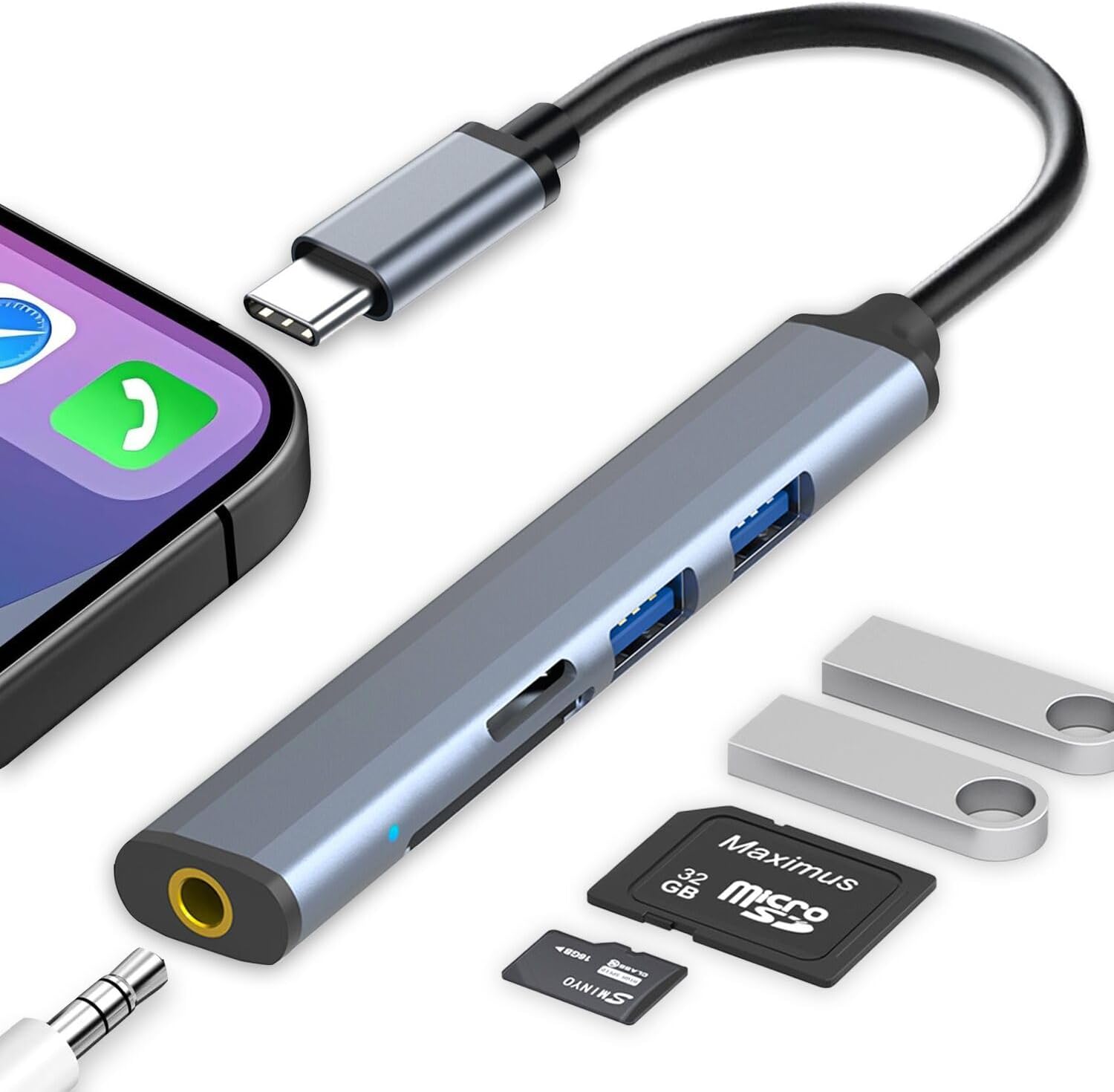 Amazon.com: USB C Hub USB Hub 3.0, VIENON Aluminum 8 in 1 USB Splitter ...