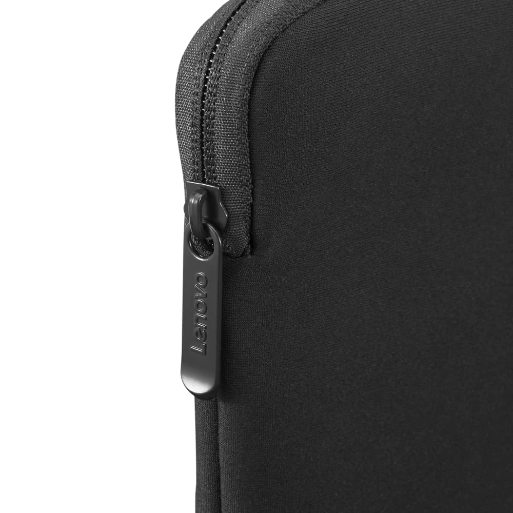 Lenovo Podstawowy pokrowiec na laptopa 14-calowy notebook/tablet, kompatybilny z neoprenowym materiałem MacBook Air/Pro, miękka podszewka polarowa, zamek błyskawiczny od góry, czarny