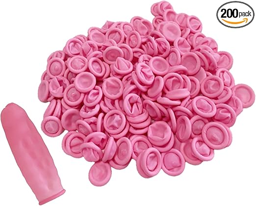 200 Pcs Disposable Finger Cots Medium Finger Protectors, Finger Gloves Finger Covers Protection for Finger Tips, Finger Sleeve Thumb Protector Fingertip Protector Thumb Cover