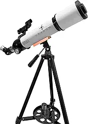 Telescópio Refrator 70/500mm Virgo Observar Universo Noturno Fotos Qualidade Acessórios Pratico Leve Montagem Azimutal