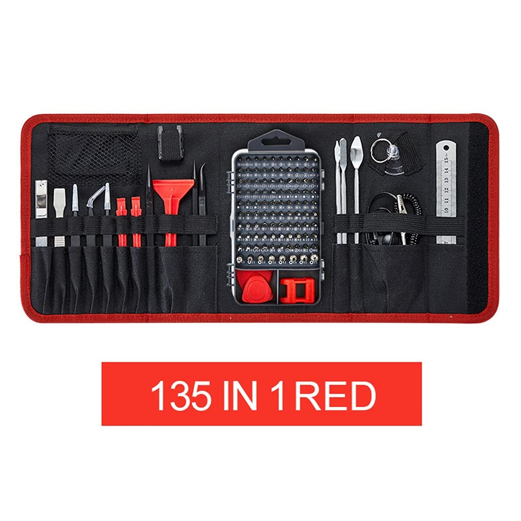 Juego de Destornilladores Torx magnético bits Juego de Puntas de Destornillador de precisión 135 en 1 Kit de Herramientas manuales de reparación para teléfono móvil