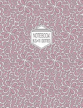Paperback Notebook 8.5 x 11 Dotted: Floral Rose Bullet Planner with Matte Softcover 100 Pages Book
