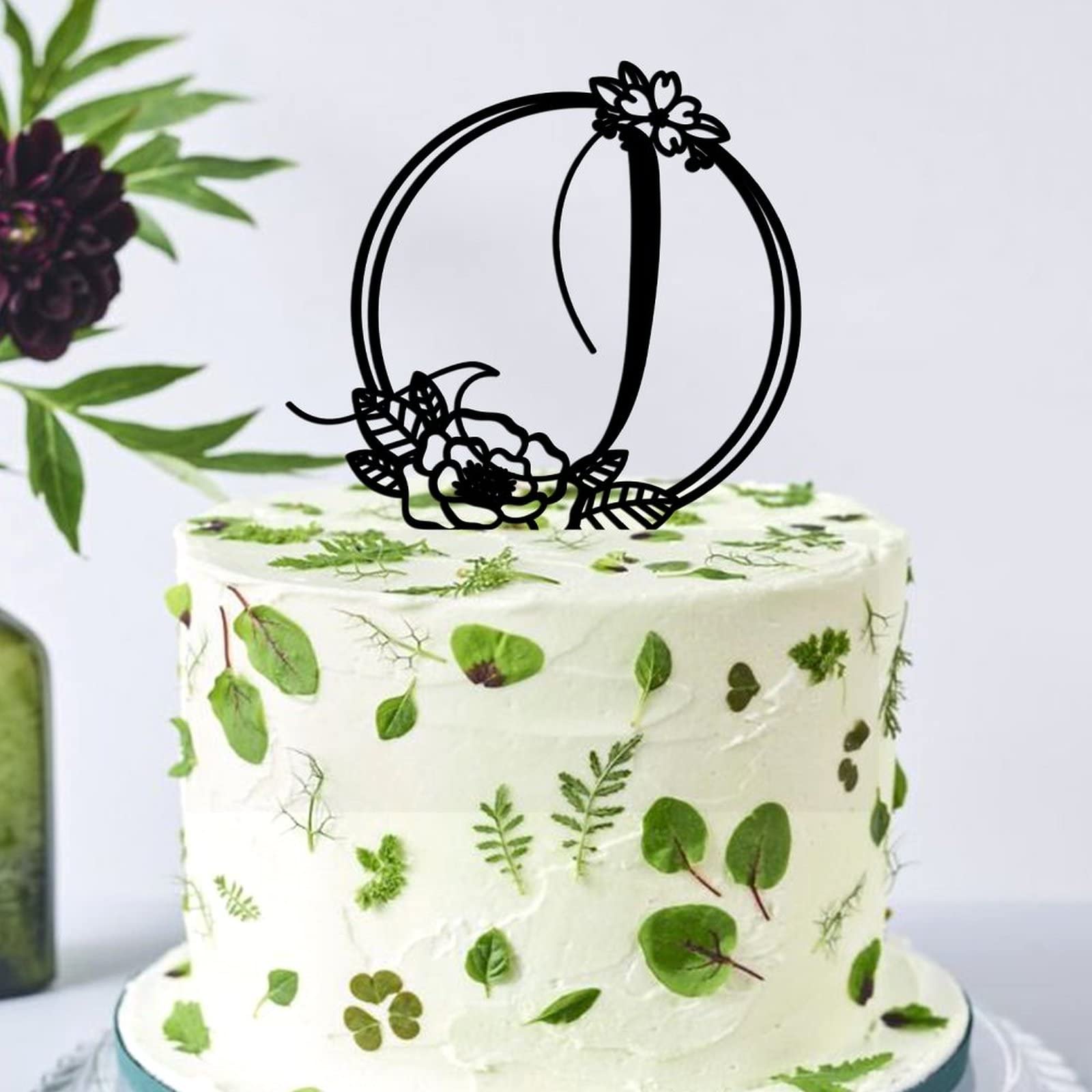 Amazon.com: UTF4C Elegant Wedding Cake Toppers Black Acrylic Letter Wedding  Rustic Cake Decor Engagement Bridal Shower Party Decoration Cake Supplies  Gift for Bride Groom : Grocery & Gourmet Food