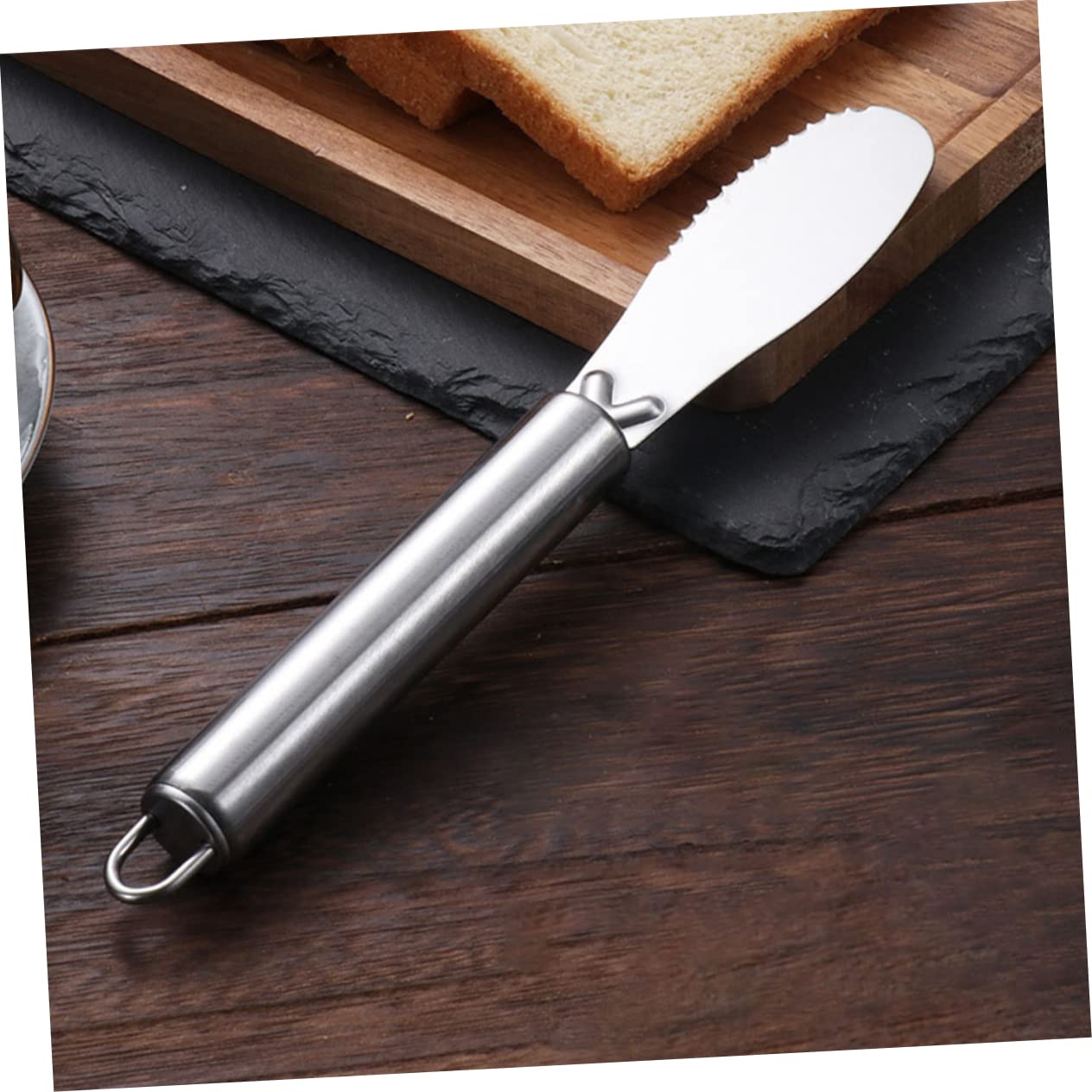 COLLBATH 3pcs Stainless Steel Butter Knife Spreader Creme Cheese Cream Cheese Dispenser Jam Soreader Butter Spatula Bread Condiment Peanut Butter Butter Tartiner Product Beurre Bun Silver