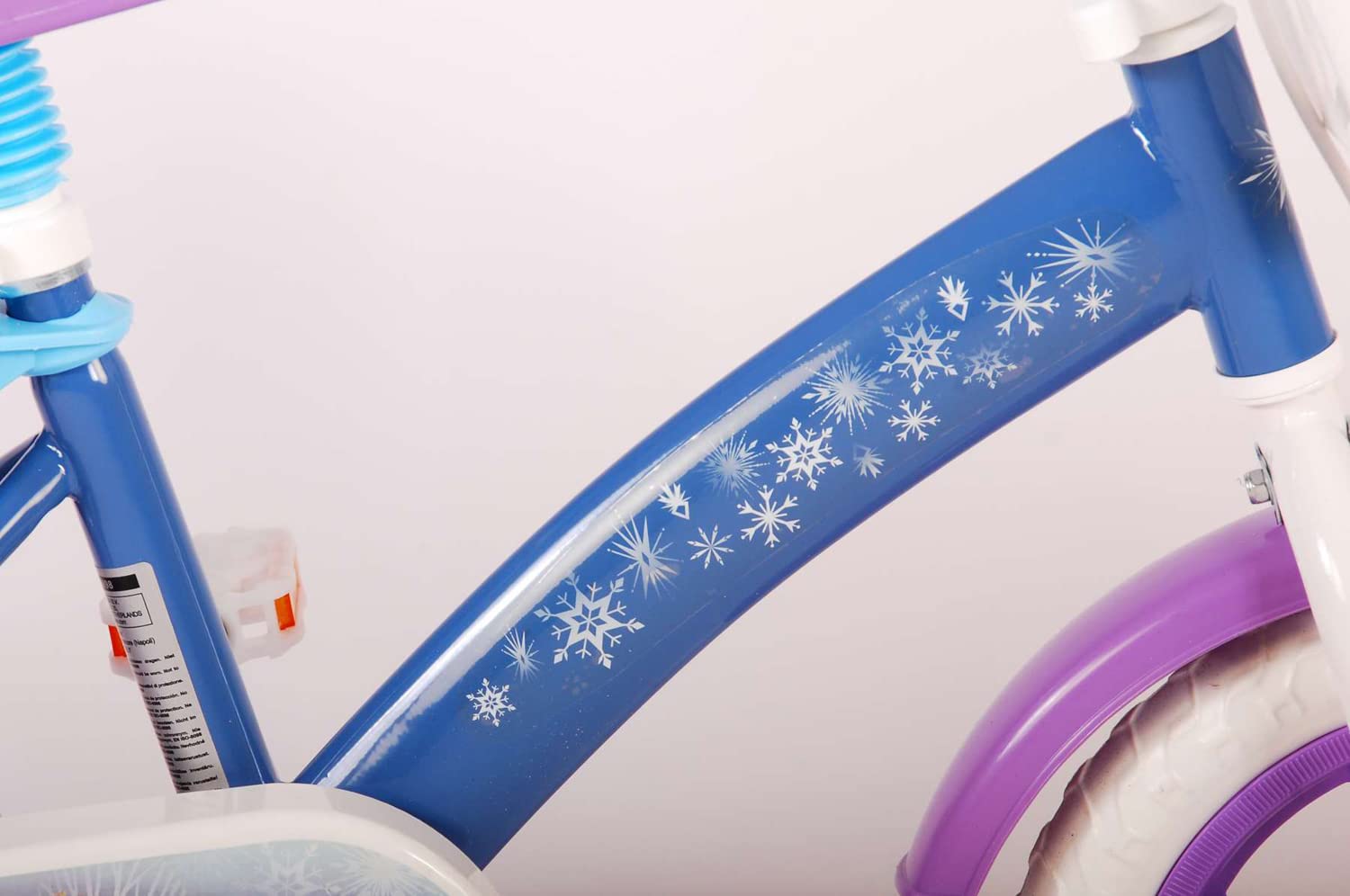 Disney, bici bambina di Frozen da 12 pollici con stabilizzatori laterali e porta bambole