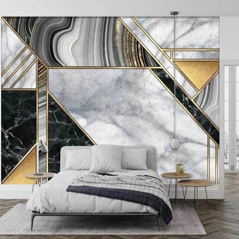 Papier peint mural 3D marbre ILIYA en tissu non tissé pour le salon et la chambre
