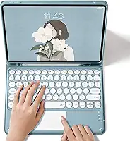 Galaxy Tab S6 Lite 10.4 Keyboard Case-Touchpad Teclado Destacável com S Pen Holder -Slim Couro Stand Folio Cover para Samsung Galaxy Tab S6 Lite 10.4 Polegadas 2020/2022, Azul