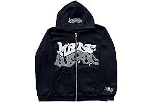 Y2K Hoodie Men Hip Hop Zip Up Hoodie Grunge