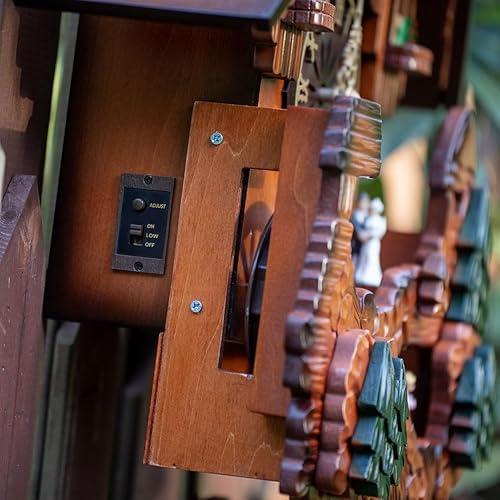 Miniatura 8 de Ninefish Reloj de cuco hecho a mano con figuras bailarinas: un reloj de cuco montado en la pared para la decoración de tu hogar para añadir un toque