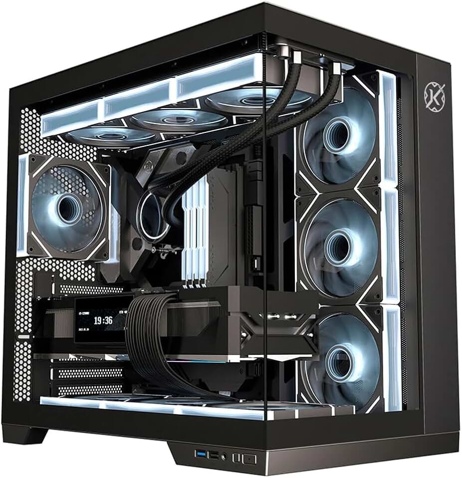 PC Gamer ARVEX AORUS AMD Ryzen 7 5700X, Geforce RTX 5060 8GB, Placa Mãe B550M, Memória 32GB, SSD 1TB NVMe, Water Cooler