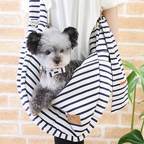 CRAZYBOO クレイジーブー　デニムキャリーバッグ Amazon | 犬のキャリーバッグ ドットデニムスリングバッグ S