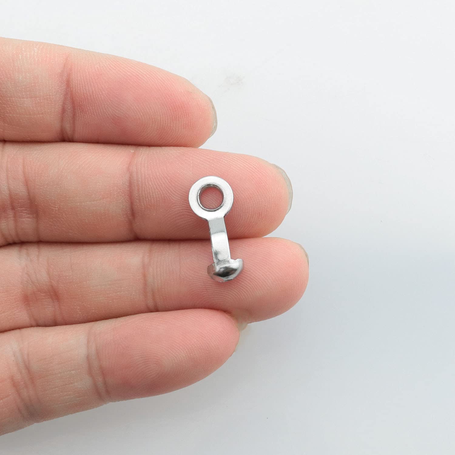 ZZHXSM 50 Pcs Ball Chain Pull Loop Connectors – Stainless Steel, 4.5mm, For Ceiling Fans, Lamps, Jewelry DIY