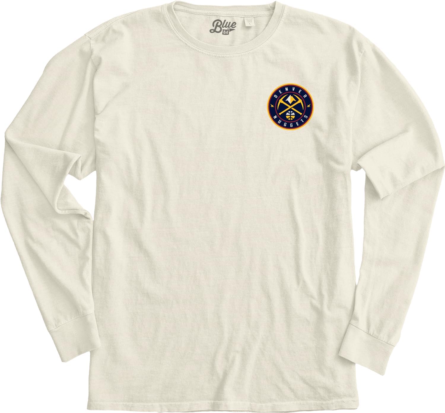 Blue 84 NBA Unisex-Adult NBA Officially Licensed Long Sleeve T-Shirt Ringspun Front/Back Ivory - Image 4