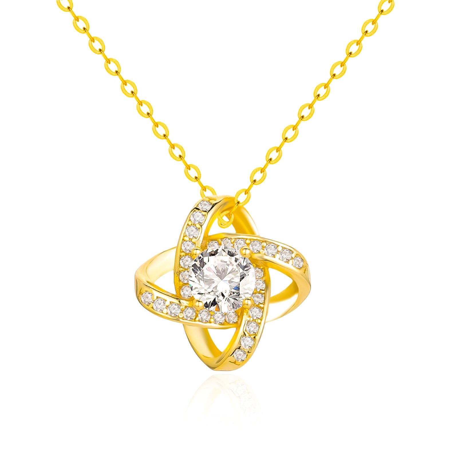 Solid 18K Gold Necklace for Women, Dainty Gold Necklace Real Gold Pendant Valentine's Day Anniversary Present Jewelry for Wife, Mom