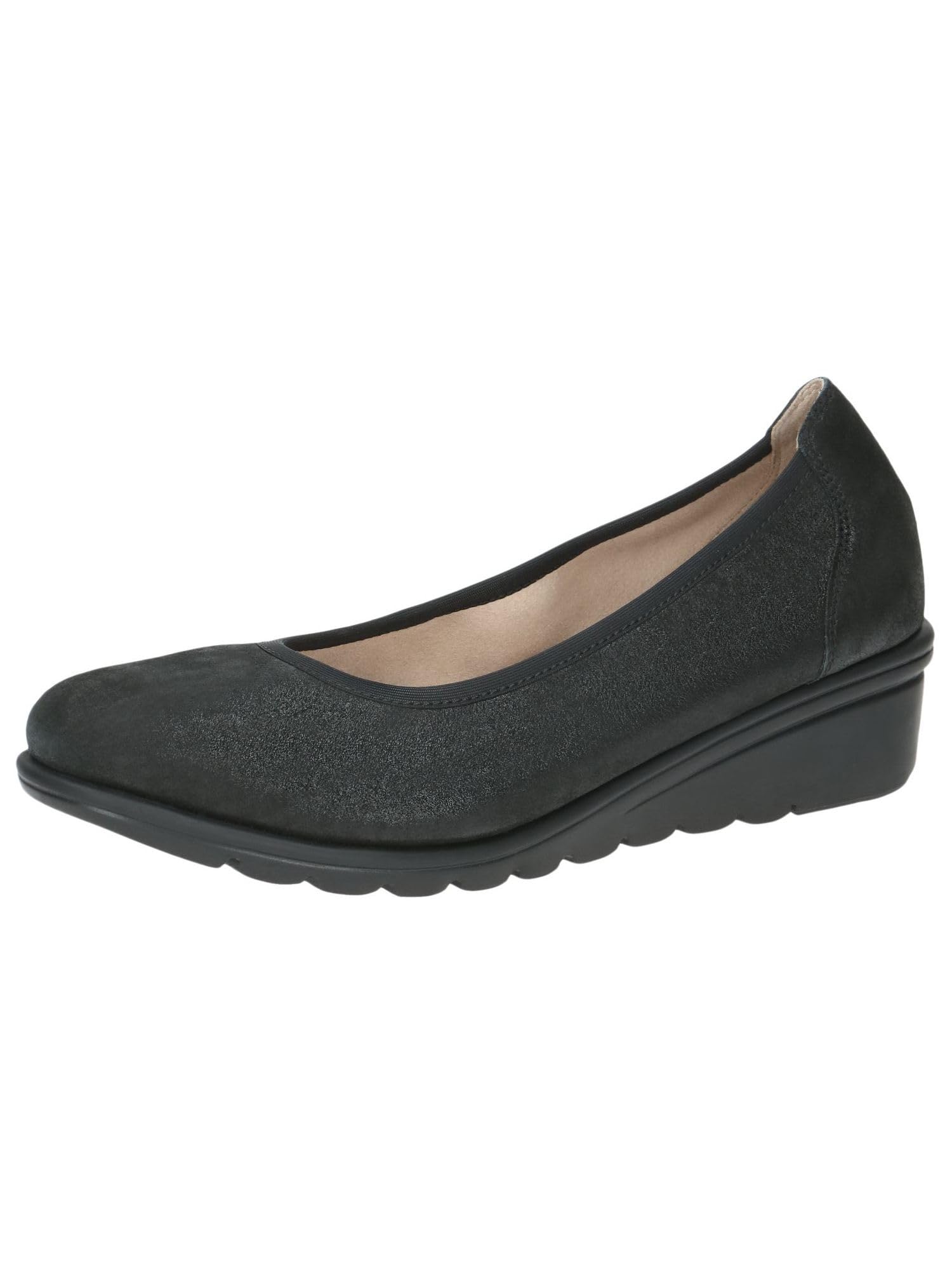 Caprice Women's Black Pearl Closed Ballerinas