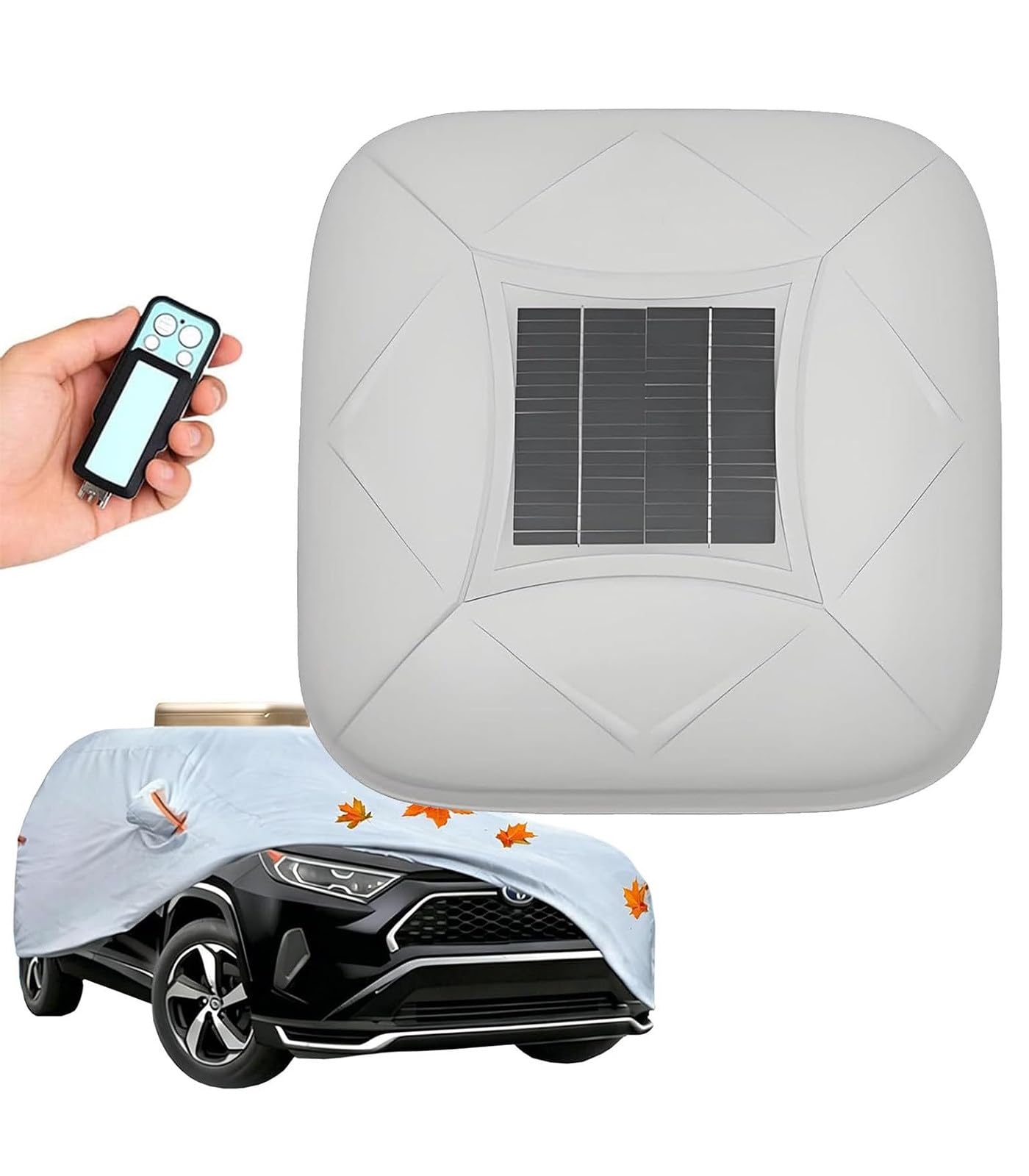 Housse automatique pour SUV et monospace : bâche solaire blanche en stationnement