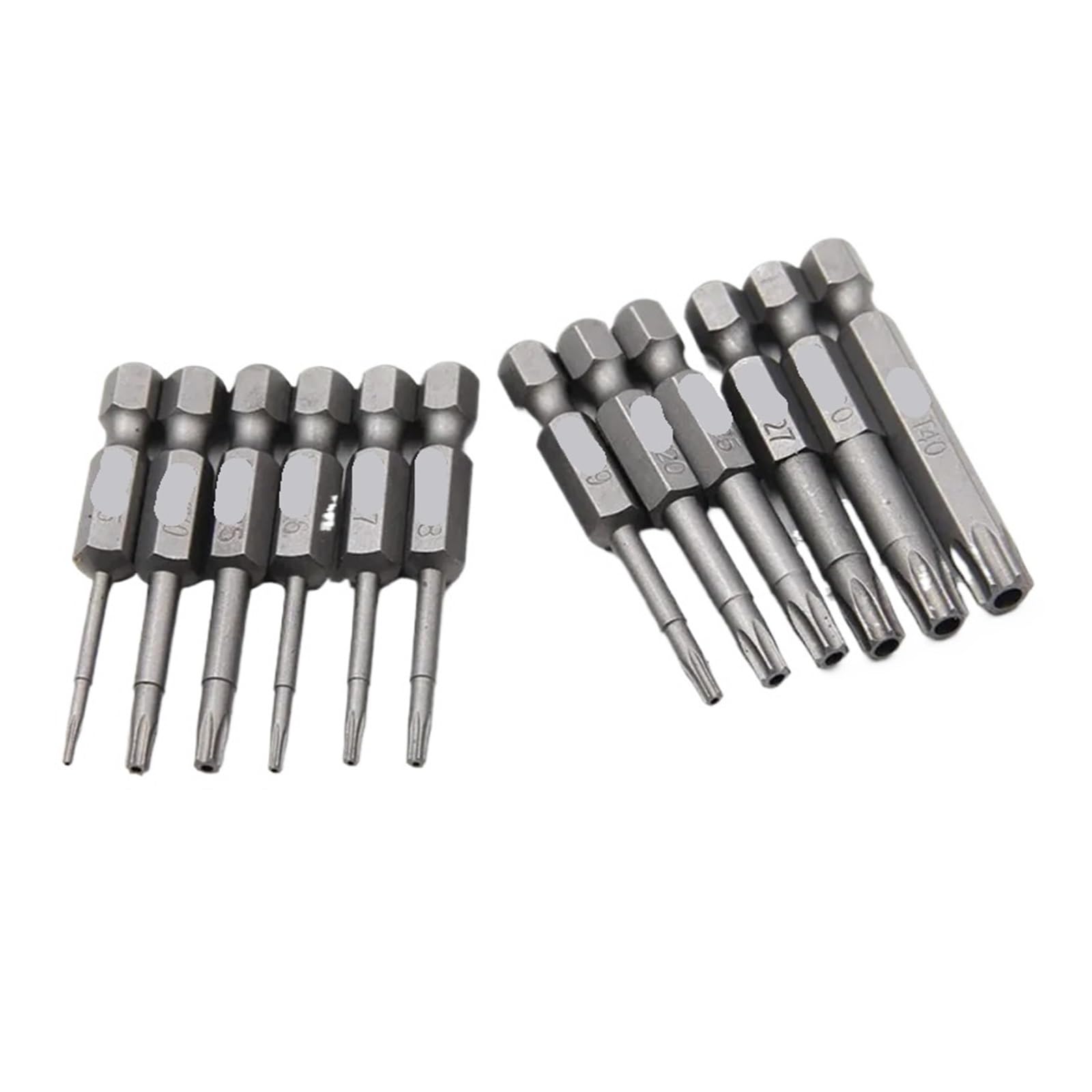 Jeu d'embouts de tournevis Torx creux hexagonaux 50 mm, 12 paquets