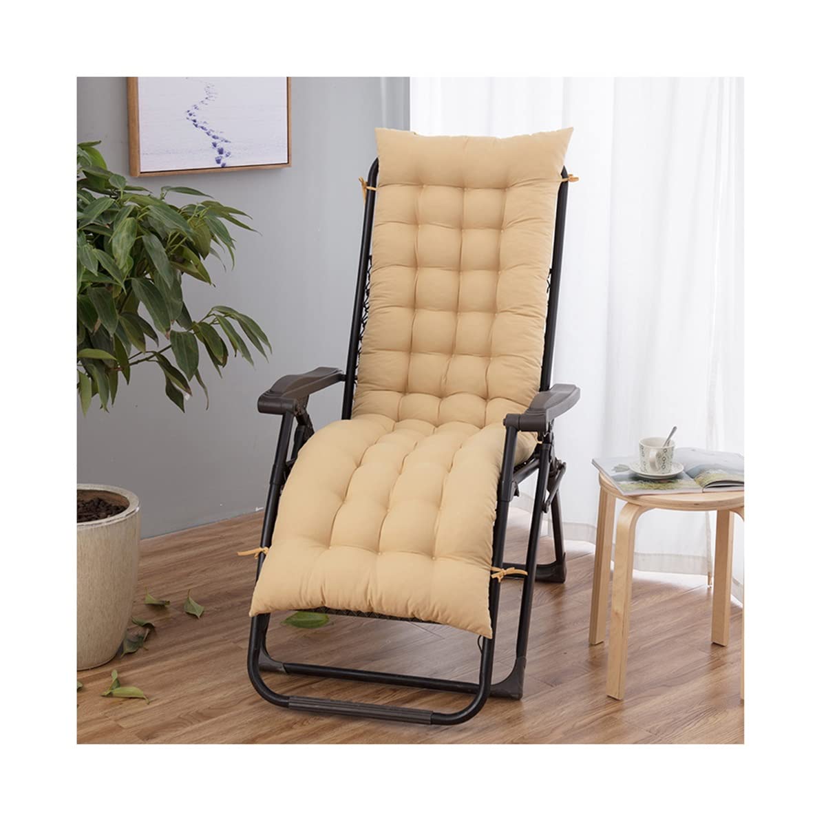 Coussin chaise longue extérieur épais pour soulager le dos 155cm
