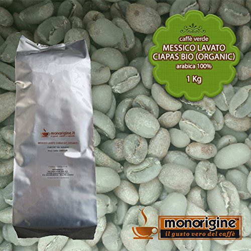 Arabica Green Coffee beans Messico Washed Ciapas BIO (Organic) - 1 Kg