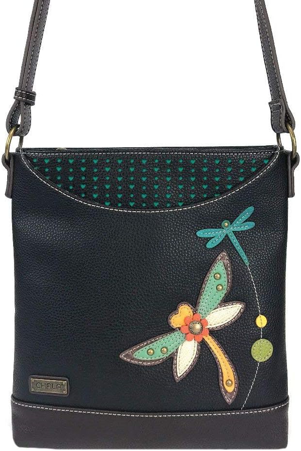 Chala Handbags Dragonfly Sweet Messenger Bag Purse, Dragonfly lover Collector