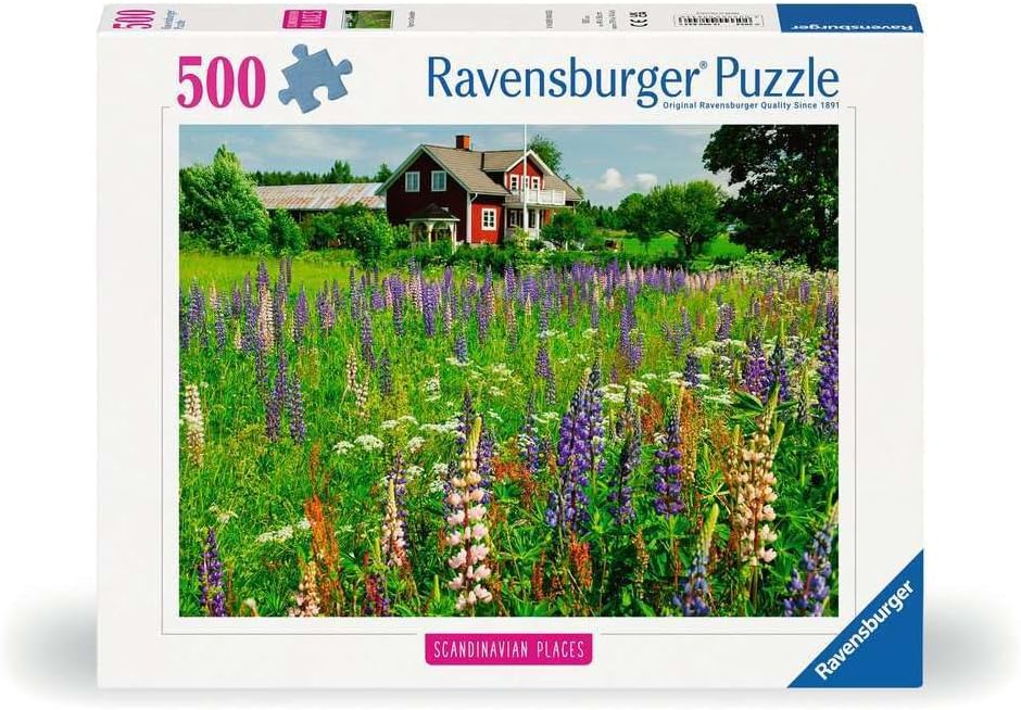 Ravensburger Puzzle 12000844, Scandinavian Places - Bauernhof in Schweden - 500 Teile Puzzle für Erwachsene und Kinder from 12 Years