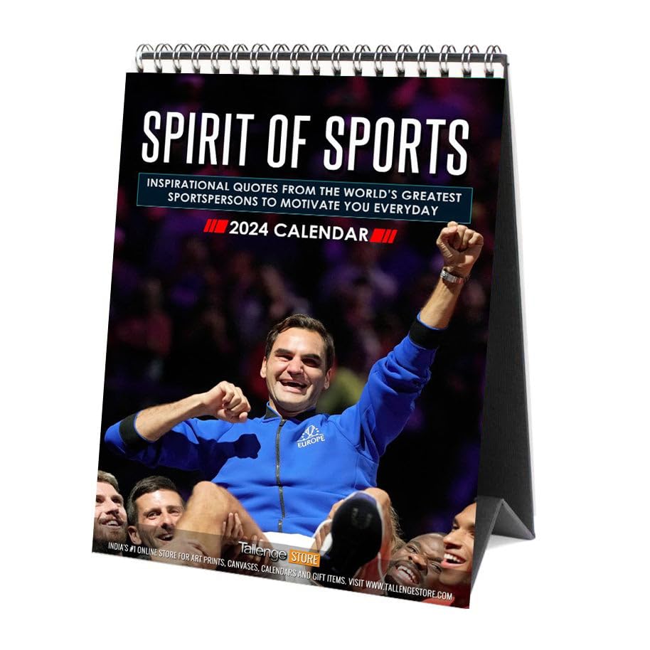 Image of Tallenge - Sports Motivational Collection - 2024 desk Calendar - 6 x 9 Inches (Paper, Desk Calendar)