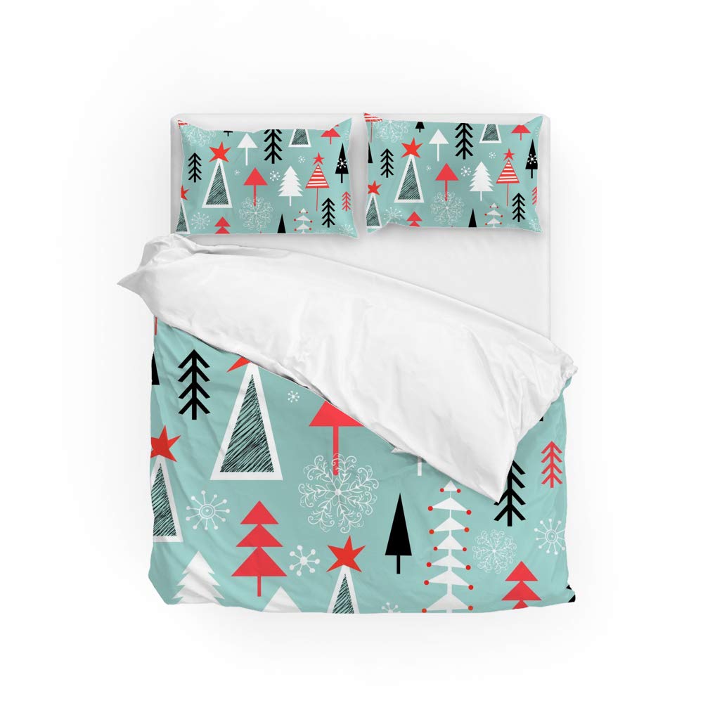 Parure de lit anti-décoloration, housse de couette Noël résistante au rétrécissement et douce
