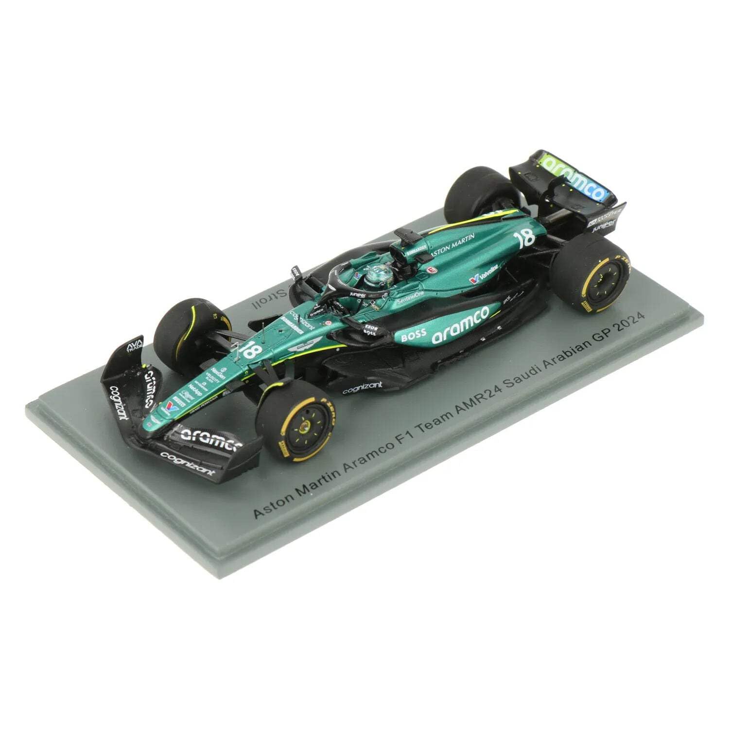 Spark 1/43 Aston Martin Aramco Formula One Team AMR24 2024 F1 Saudi GP #18 L.Stroll