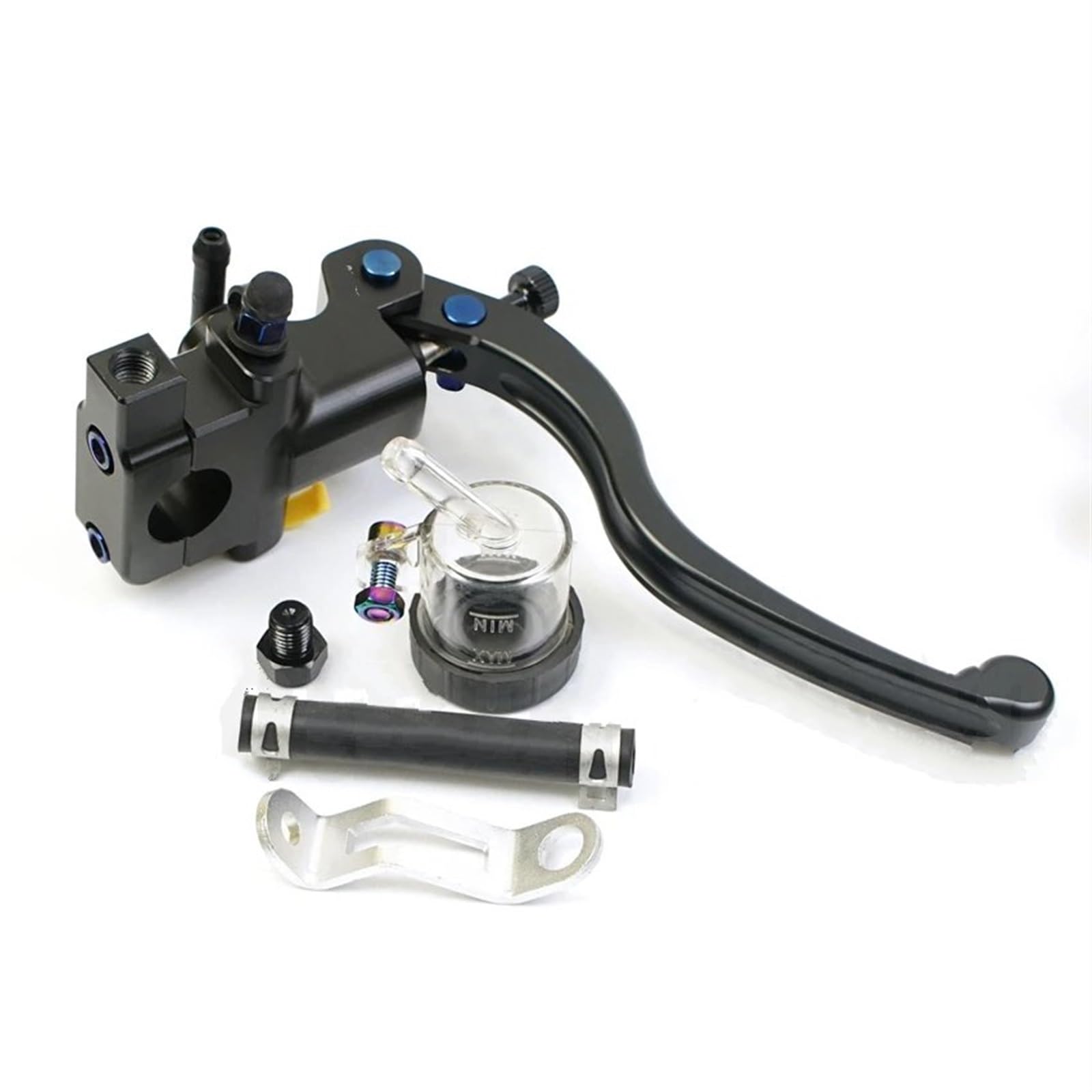 Frizione idraulica universale della pompa freno a leva 22mm con montaggio radiale 17.5RCS Moto Leve Freno(Black Right Brake)