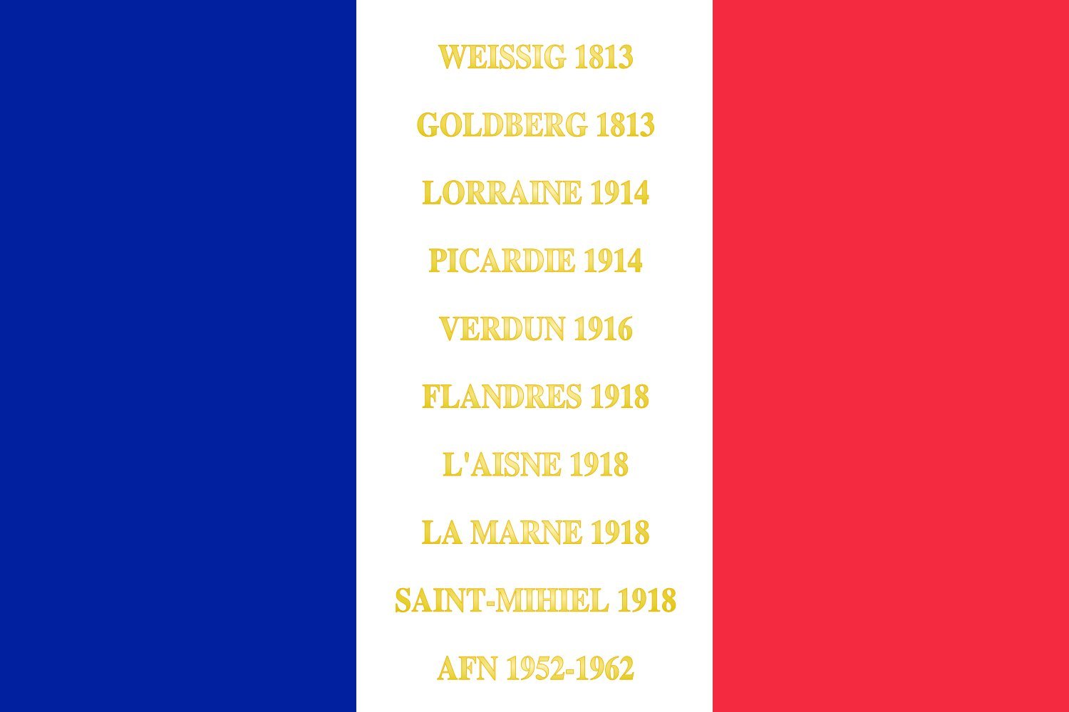 Drapeau Large 153e régiment d infanterie de l armée pour pavoisement extérieur et défilé