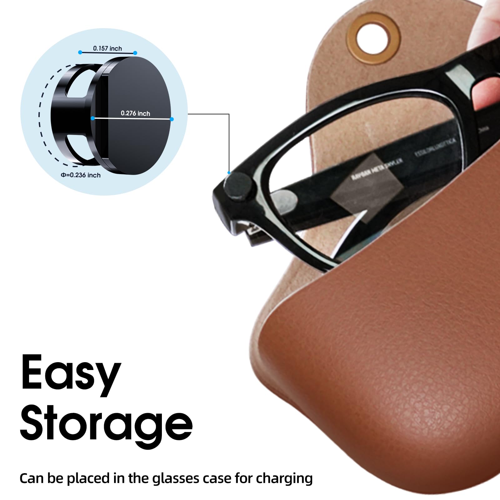 4 confezioni di coperture LED anti-luce per occhiali Ray-Ban Meta Wayfarer/Skyler/Headliner Gen2/Oakley Meta HSTN Accessori per occhiali intelligenti Regolabile Copertura LED per occhiali Meta facile